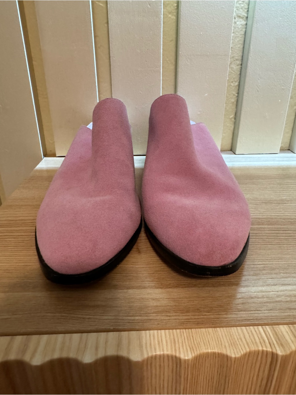Charlotte Stone Pink Fuchsia Suede Mules Size 7 — image 4 of 6